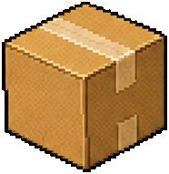 Cardboard delivery box left in the rider’s path.
