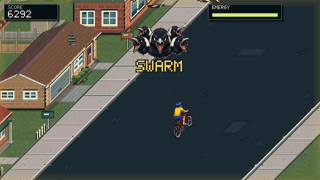 Five angry magpie heads and the SWARM title warn of the incoming attack barrage.